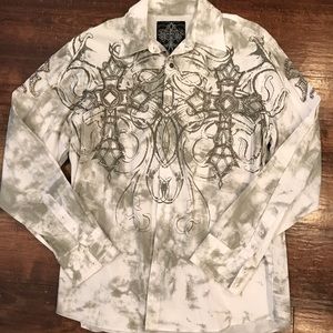 Roar Buckle white button down shirt